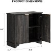 Garvee Modern Farmhouse Coffee Bar Cabinet – Kitchen Storage Cabinet with Fluted Doors, Sideboard Buffet with Adjustable Shelves - 2 of 4