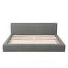 NicBex Faux Leather Gray Floor Bed Frame with Upholstered Headboard,Modern Platform Bed for Bedroom,No Box Spring Needed - 2 of 4