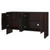 Sapphtopaz Retro Decorative Storage Cabinet Adjustable Shelves 4-Door Wood Sideboard Buffet Cabinet with Storage for Kitchen, Living Room, Entryway - 4 of 4