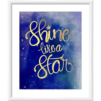 18" x 22" Shine Like a Star Single Picture Frame Black - PTM Images