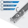 Itopfox 3-Ring Binder with Interior Pockets, Basic Binders for Office, Home, and School Use, 6-Pack in White - 3 of 4