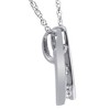 Pompeii3 1/10ct Diamond Three Stone Pendant 14K White Gold - 2 of 4