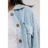 August Sky Women's Mineral Wash Button Up Shacket - 4 of 4