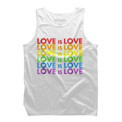 Adult Design By Humans Pride Love is Love By Luckyst Tank Top - White - X Large