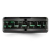 Black Bow Jewelry 8mm Black Ceramic Green Carbon Fiber Beveled Comfort Fit Band - 3 of 4
