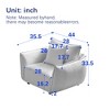 Ridstar Modern Minimalist Sofa with Armrests For Living Room & Office Room-Beige - 4 of 4