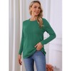 INSPIRE CHIC Women's Crew Neck Long Sleeve Ribbed Knit Casual Sweater Top - 3 of 4
