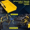 24V 4 in 1 Kids Tractor, Excavator & Bulldozer, Battery Powered Ride On Electric Vehicle - 2 of 4