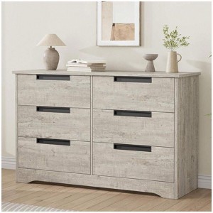 Nasitip 6 Drawer Dresser-Dresser Organizer,Wooden Chest of Drawers for Living Room, Bedroom, Hallway - 1 of 4