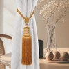 Evideco French Home Goods Decorative Curtain Tiebacks With Tassel - 33” Long, Hand-Tied Rope With Lustrous Threads - 2 of 4