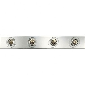 Progress Lighting Broadway 4-Light Bath Strip, Polished Chrome, Steel, Up/Down Mounting, 30" Width, 4.25" Height, Shade Included - 1 of 2
