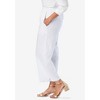 Jessica London Women's Plus Size Wide Leg Linen Crop Pant - 4 of 4