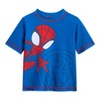 Marvel Avengers Spider-Man Captain America Hulk Iron Man Pullover Rash Guard & Swim Trunks Outfit Set Toddler to Big Kid - 4 of 4