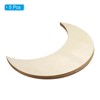 Unique Bargains Unfinished Natural Wooden Moon Pieces for DIY Craft Decoration 5 Pcs - 3 of 4