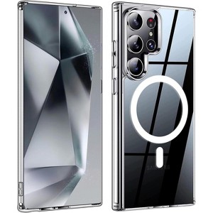 Entronix [Magnetic] Case Compatible with Galaxy S24 Ultra - [Hard Back] Slim Clear - 1 of 4