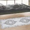 Boho Printed Washable Area Rug, Distressed Foldable Low Pile Carpet, Non Slip Vintage Accent Rug for Living Room Bedroom Office - 4 of 4