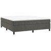 vidaXL Box Spring Bed Frame Dark Gray 72 in.x83.9 in. California King Velvet - 3 of 4