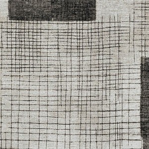 HomeRoots 3' X 5' Ivory And Black Geometric Washable Indoor Outdoor Area Rug - 1 of 4