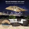 10ft. Solar LED Cantilever Umbrella, Offset Hanging Umbrella with 360 DegreeRotation, Cross Base, 8 Ribs, Tilt and Crank for Yard - 4 of 4