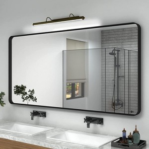Wall-Mounted Mirror Rectangle Bathroom Vanity Mirrors Framed Mirrors Aluminum Framed Bathroom Mirror - 1 of 4