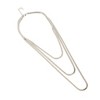 SOHI Women's Metallic Silver The Snakechain Multi-Layer Necklace - 2 of 4