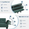 TackView Sofa with Adjustable Backrest & Armrests, Convertible Sleeper Loveseat for Small Spaces, Modern Futon Couch for Living Room - 4 of 4