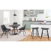 Vynxaria l Dining Table in Antique Metal and Espresso Wood-Pressed Grain Bamboo - 4 of 4