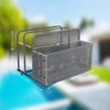 Outdoor PE Rattan Poolside Float Storage Box with Rolling Wheels, Weather-Resistant Patio & Beach Organizer for Pool Accessories - 3 of 4