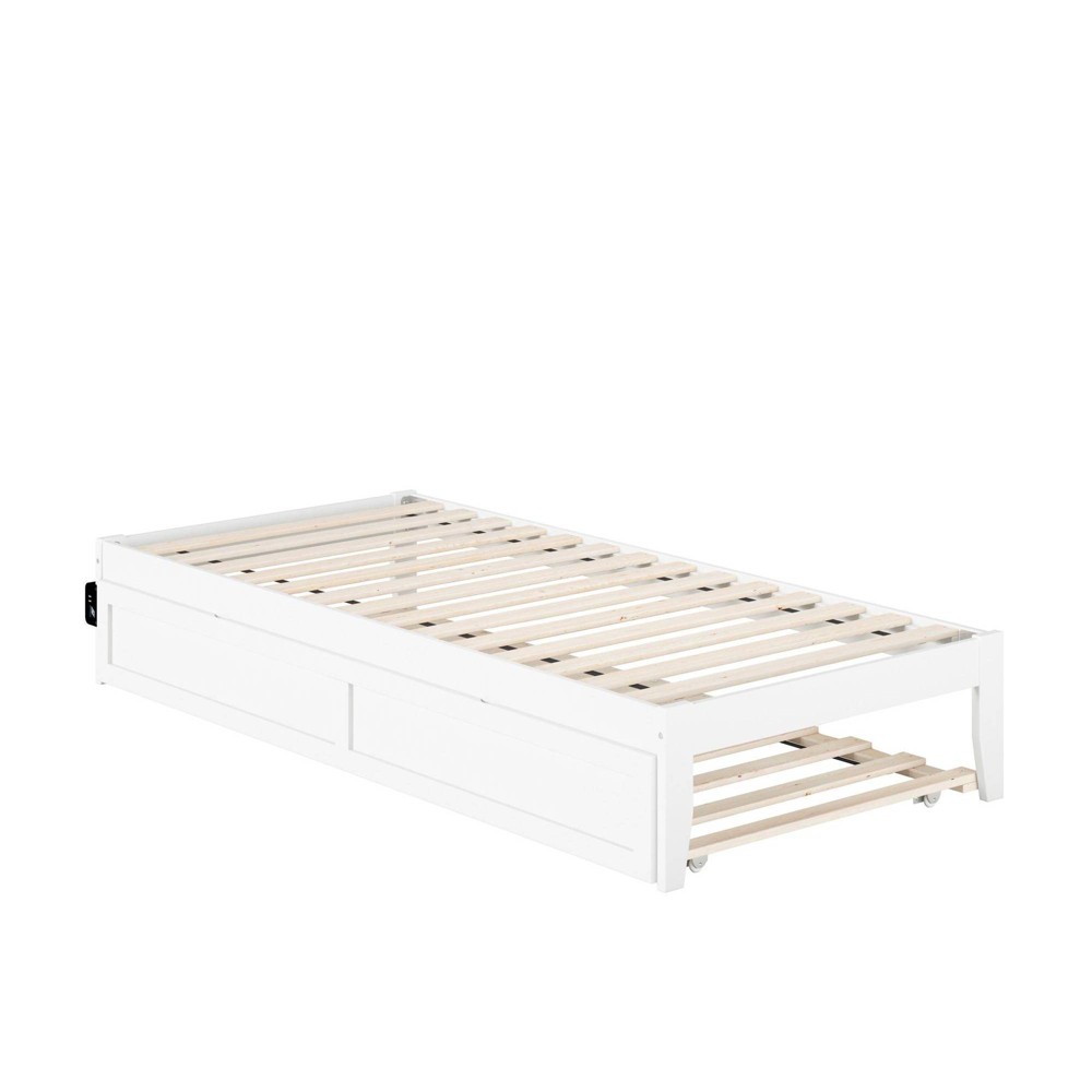 Photos - Bed AFI Twin Colorado  with USB Turbo Charger and XL Trundle White - : Strong Slat Support, No Box Spring Needed 