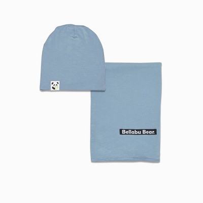 Bellabu Bear Baby Oasis Teal Bamboo Swaddle & Beanie Set