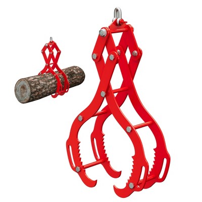 Log Lifting Tongs, Serrated Claw Hook Log Tongs, Heavy Duty Steel Swivel Dragging Tong with Handles for Tractors, Trucks, Forklifts