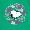 Boys' - Peanuts - Snoopy Valentine Floral Circle Short Sleeve Graphic T-Shirt - 2 of 4