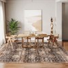 Traditional Distressed Area Rugs for Living Room Bedroom Non Slip Washable Medallion Pattern Printed Thin Carpet Rugs - 2 of 4