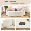 102" Oversized Double Chaise Lounge Sofa Bed, Modern Corduroy Loveseat with Deep Seat, USB Ports & Pillows for Living Room-3irtyhousy - 2 of 4