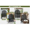 MAYEERTY Room Divider Screen Harold Wide 1 Narrow 2 Type B Louvered Black Galvanized Sheet 72x47x16in 6-Piece Set 3-Piece Set - 4 of 4