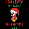 Men's Design By Humans Christmas Gamer Gift Santa Playing Video Games By rawresh6 T-Shirt - 2 of 4