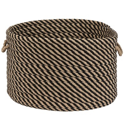 Colonial Mills Cabana Basket - Black 15"x15"x12"  100% Polypropylene Round