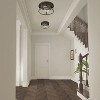 Dewdrop Farmhouse 2-Light Black Openwork Metal Frame Flush Mount Light Fixture - 4 of 4