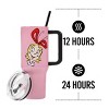 The Grinch Cindy Lou Who 40 Oz Pink Stainless Steel Tumbler with Handle - 4 of 4