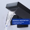 WOWOW Modern Double Handle Wall Mounted Bathroom Faucet with Waterfall Spout - 3 of 4