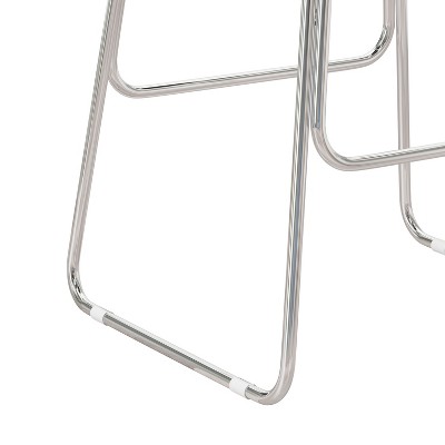Southlake Black Vinyl Backless Metal Counter Stool with Chrome Frame