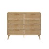 ACEPANO 47.2 in. W 8-Drawer Double Dresser with Rattan-Woven Wooden Drawers for Living Room & Entryway-Natural - 4 of 4