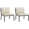 VidaXL Patio Chairs with Sand Cushions 2 pcs 23.6 in.x29.1 in.x31.1 in. Steel - 2 of 4