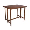 Solid Wood Folding Convertible Console and Dining Table Warm Brown - Flora Home: Hardwood, 40x30, Drop Leaf - image 3 of 4