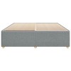 vidaXL Bed Frame Light Gray California King Polyester with slats - Bedroom Furniture - 3 of 4