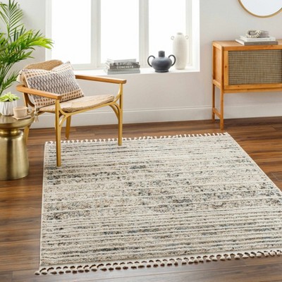 Hauteloom Miyu Brown Area Rug with Tassels