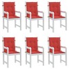 vidaXL Lowback Chair Cushion Set of 6 Red Oxford fabric (100% polyester) - 4 of 4