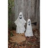 Set of 2 Painted Metal Ghost Yard Decor – Tall Grey Halloween Yard Display Figures by Kalalou - 2 of 4