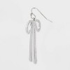 Pearl Heart and Bow Drop Earring Set 2pc - Wild Fable™ Silver - 3 of 3