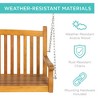 Best Choice Products 48in Wooden Curved Back Hanging Porch Swing Bench for Patio, Deck w/ Mounting Chains - 2 of 4